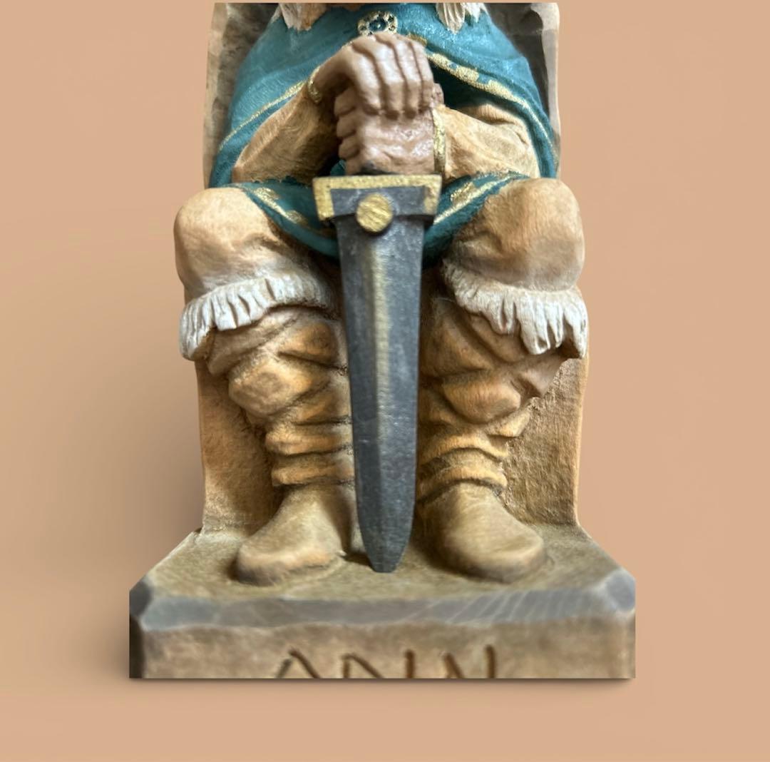 ノルウェー　ヘニング 木彫り　北欧神　オーディン　ヴィンテージ HENNING