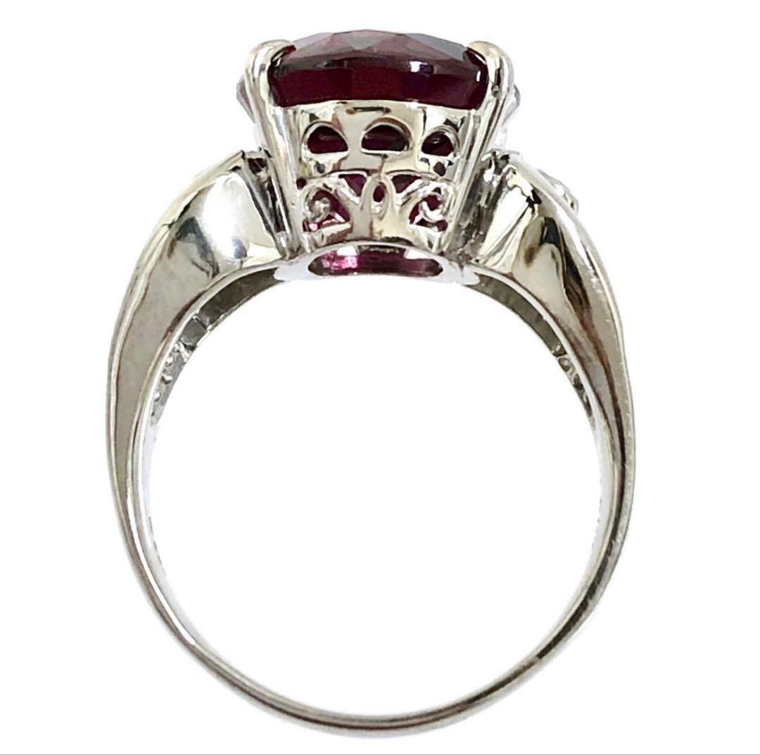 ロードライト ガーネット リング 9.38ct ダイヤ プラチナ ダイヤモンド