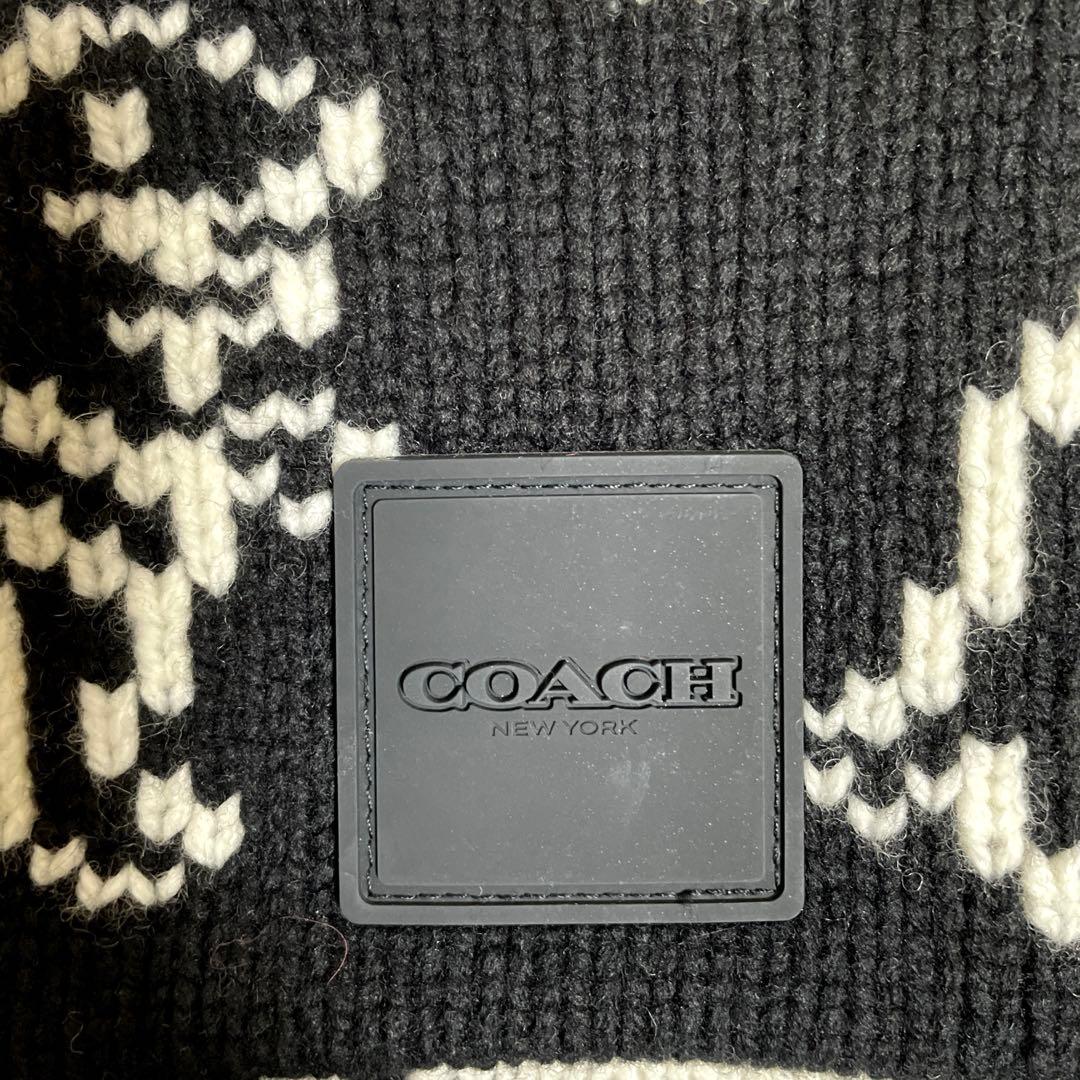 【新品未使用】COACHコーチ★ニット帽・ビーニー★ディノプリント 人気完売品