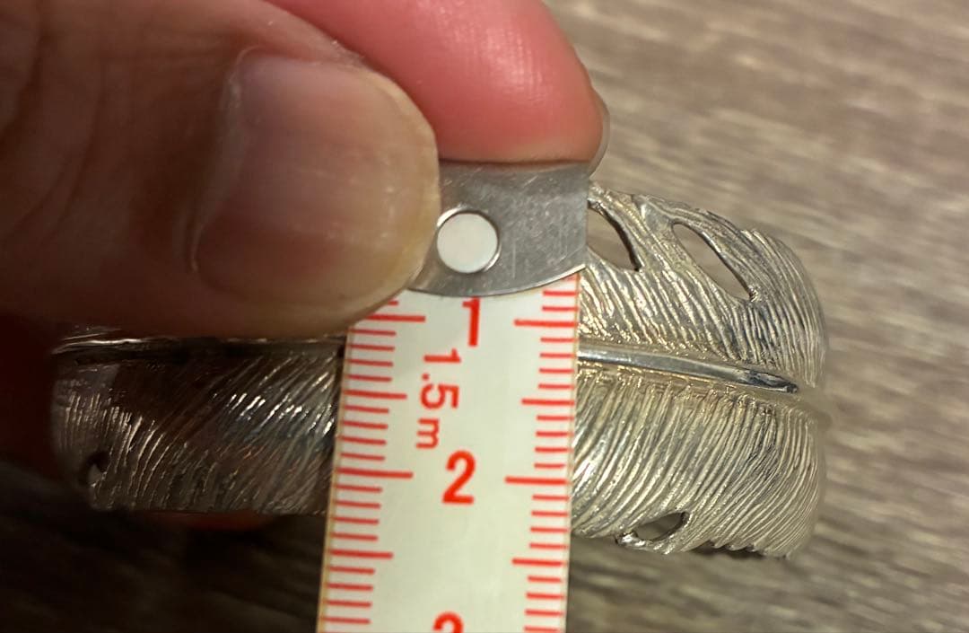 フェザー シルバー 925 バングル 羽根