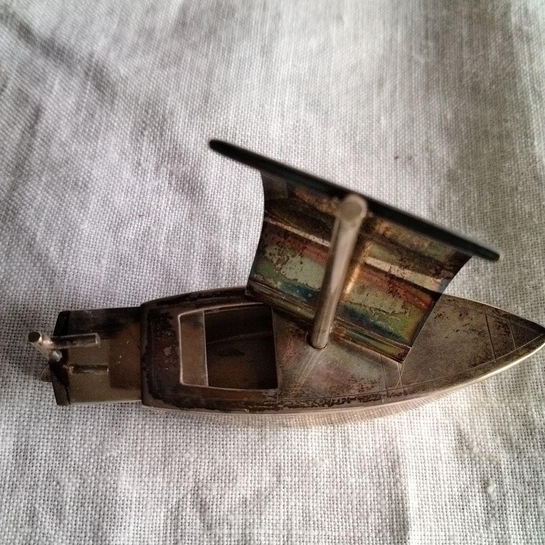 最終価格、日本製、工芸品、シルバーテ−ブルウェアー帆掛け船、二艘セット