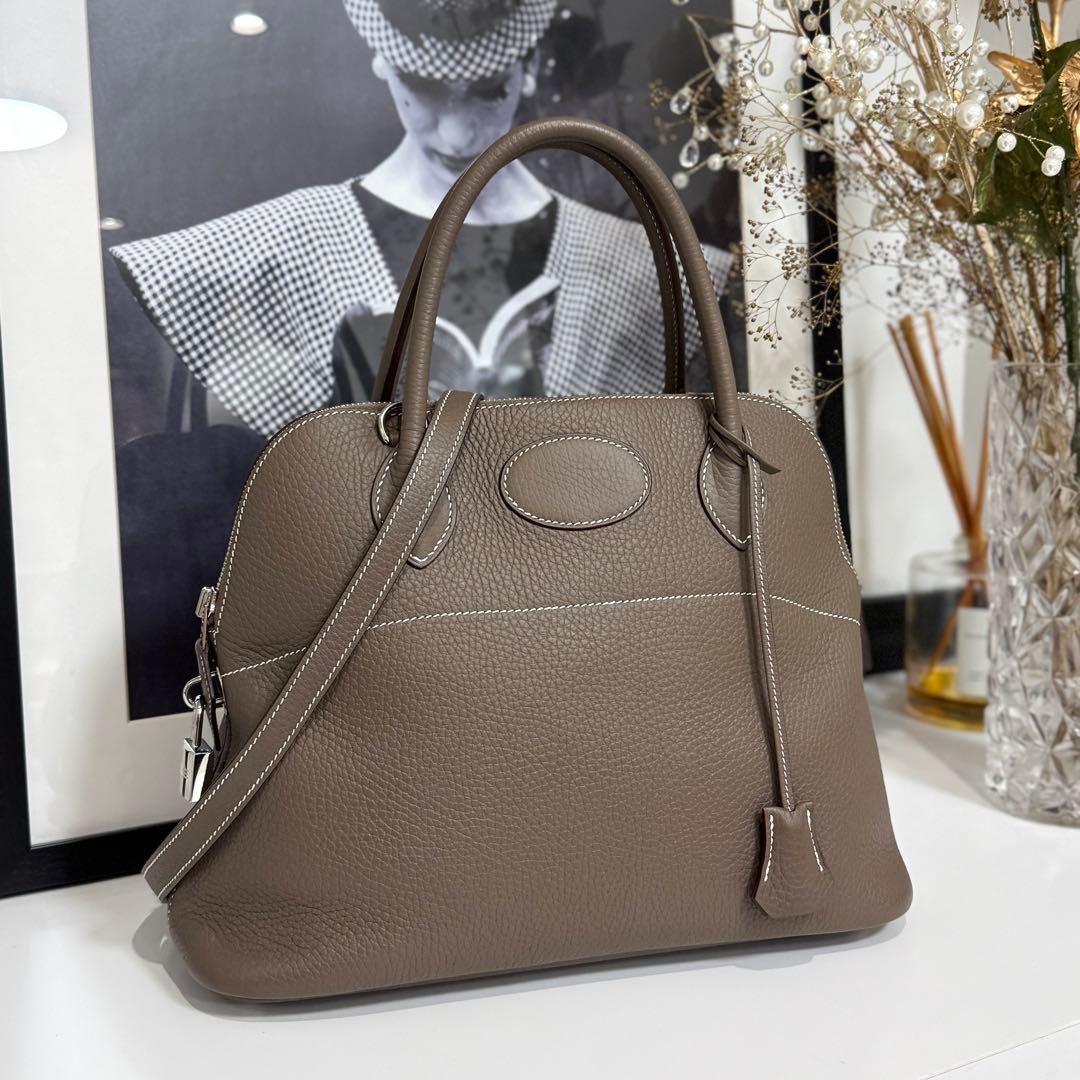 極美品 エルメス ボリード31 トリヨンクレマンス エトゥープ