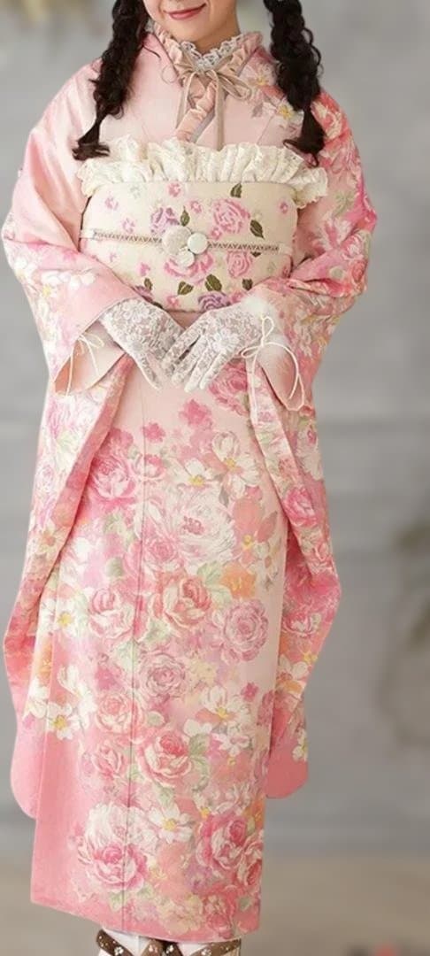 ふーりーちゃん着用　liz lisa リズリサ　振袖　ピンク　中古　美品