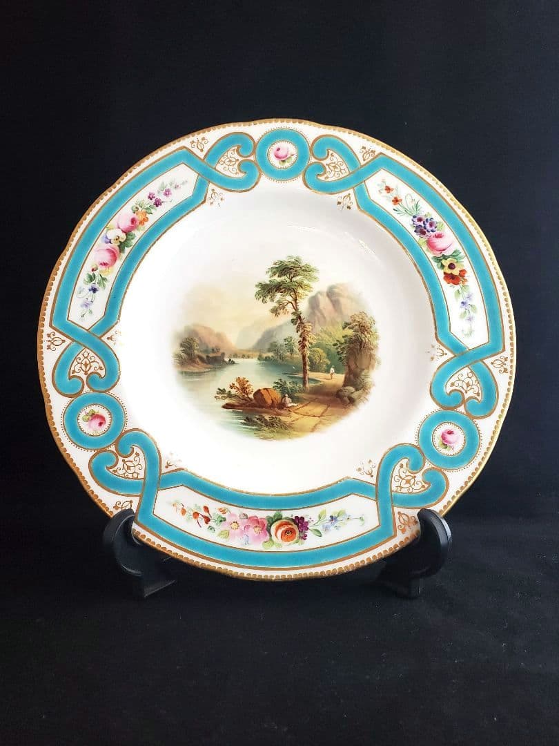 19世紀後半頃 ハンドペイントの絵皿 B