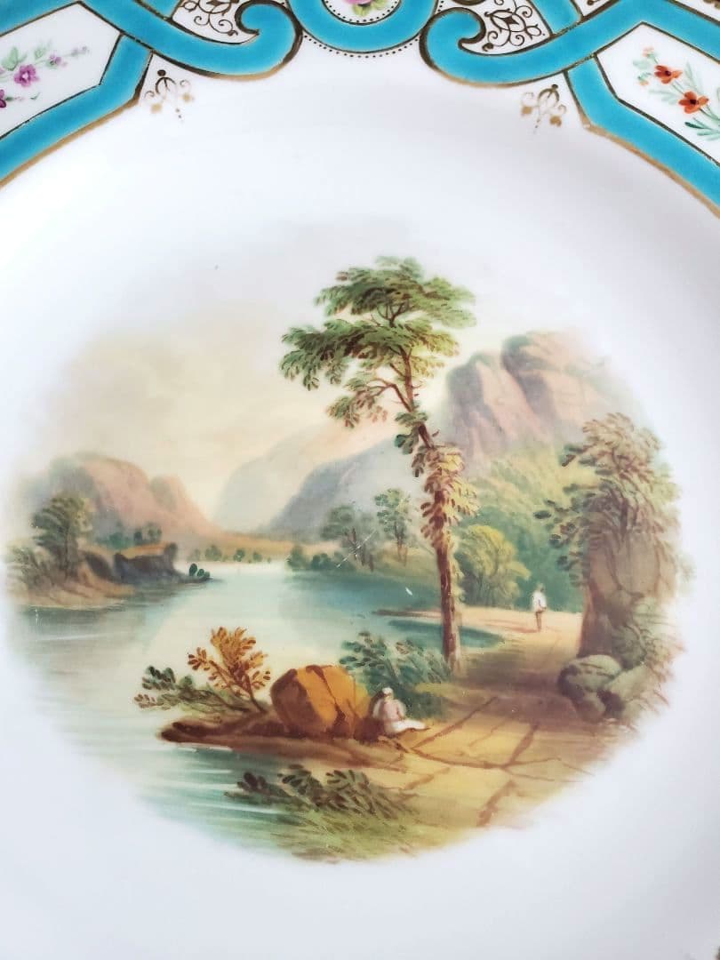 19世紀後半頃 ハンドペイントの絵皿 B