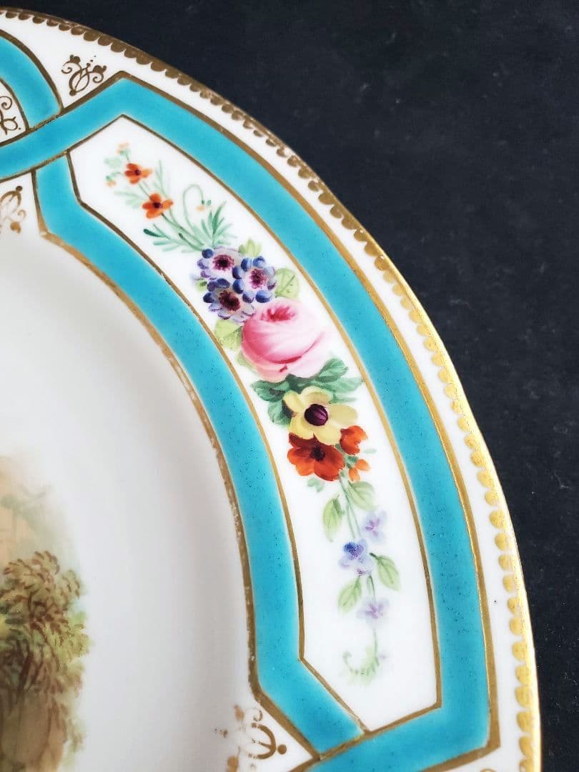 19世紀後半頃 ハンドペイントの絵皿 B