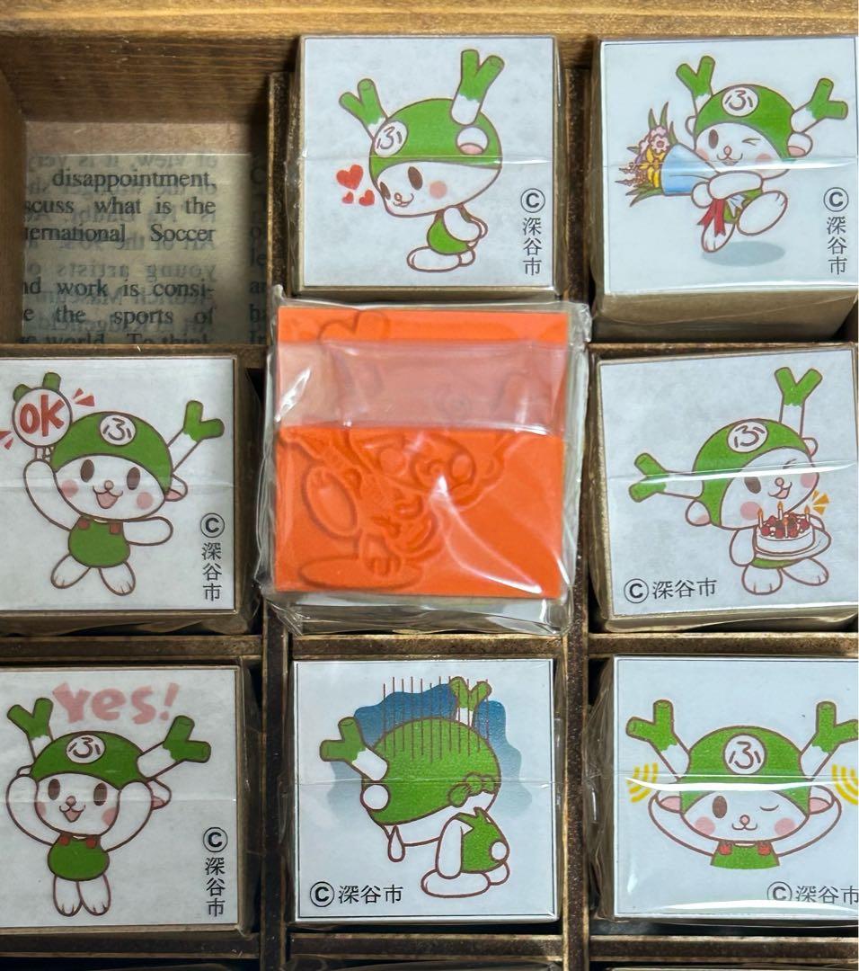 ふっかちゃんの日常 ゴム印 スタンプ 44個 木箱入り ゆるキャラ