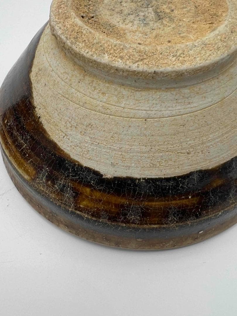 水芙蓉　遼から金時代 天目茶碗吉州窯茶盞宋時代黑釉窯変釉入茶碗(B-35)