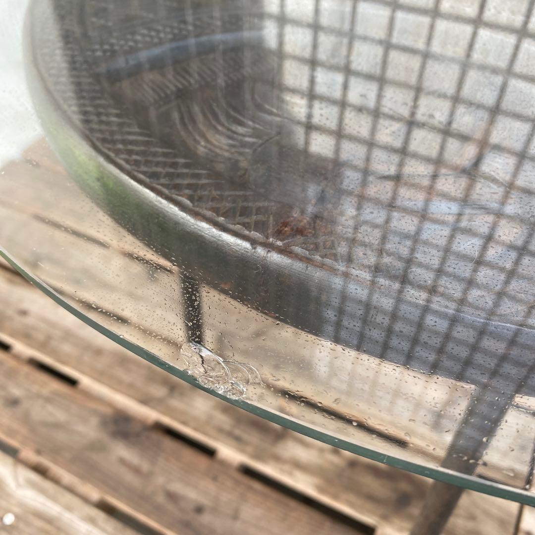 ヴィンテージテーブル 木彫 ガラス天板 インテリア 店舗什器 アフリカ アジア