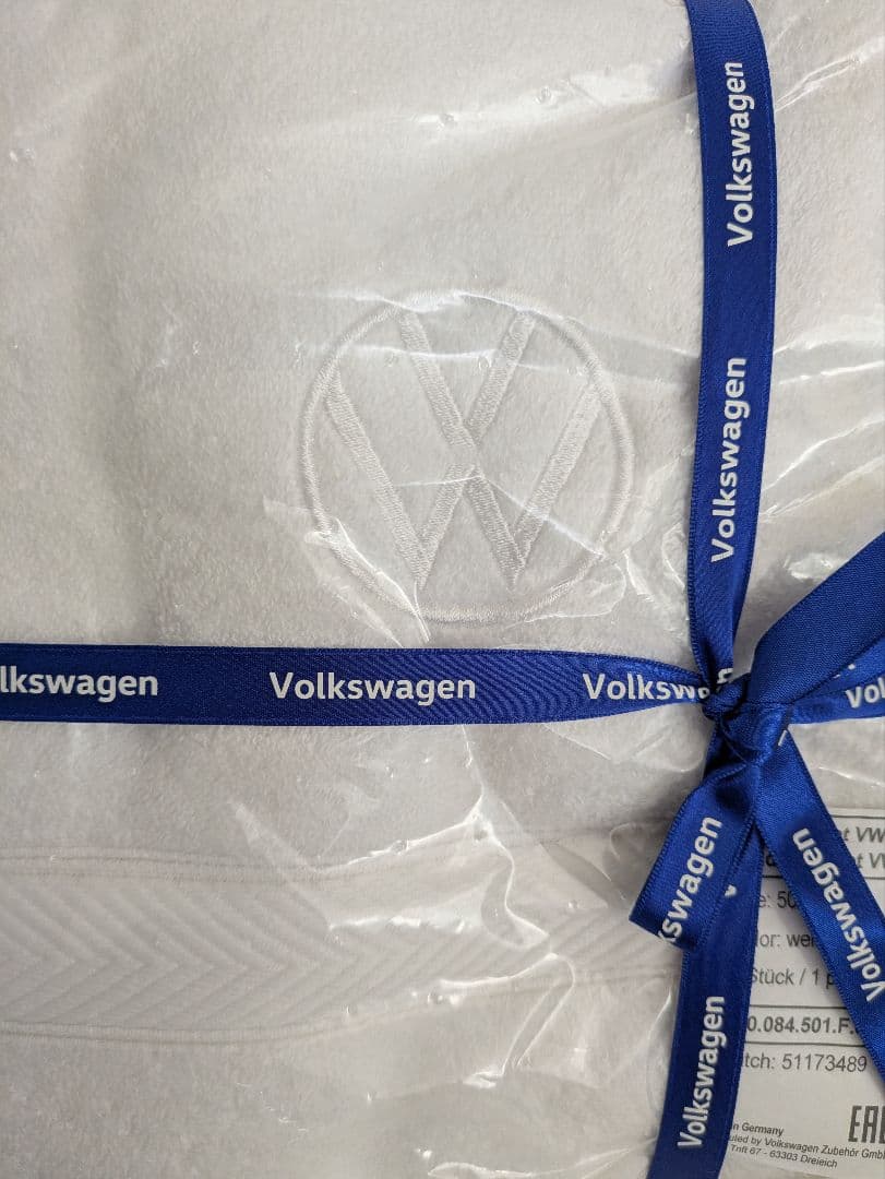 Volkswagen タオル 50x100cm 　ワーゲン　新品未開封　ドイツ製