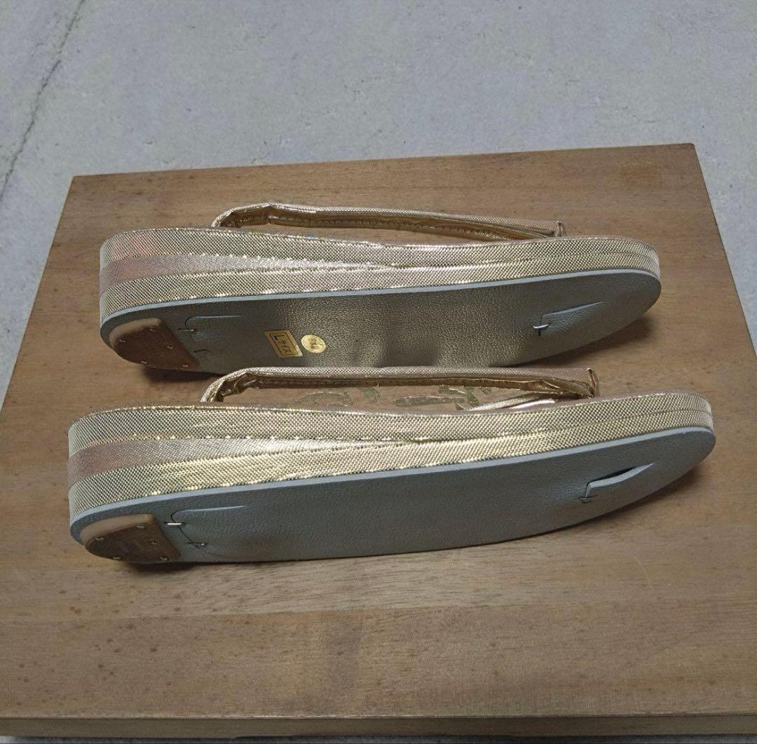 草履とバッグのセット Lサイズ ゴールド