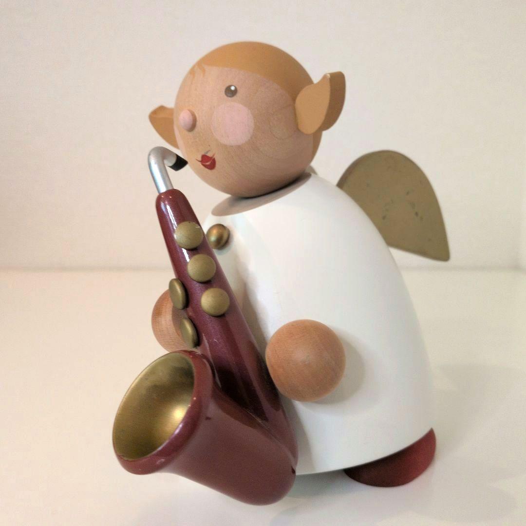 ギュンター・ライヒェル 木製人形 サクソフォンを吹く天使