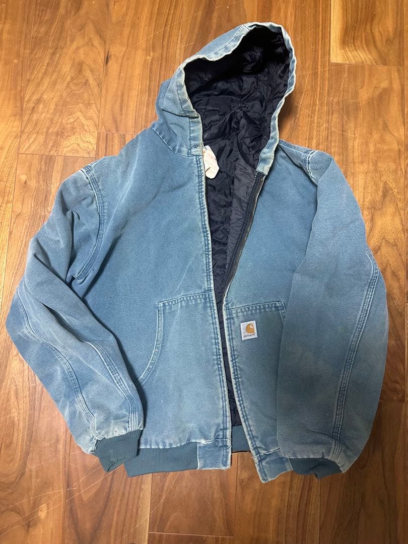 Carhartt フード付きジャケット LARGE デニムブルー