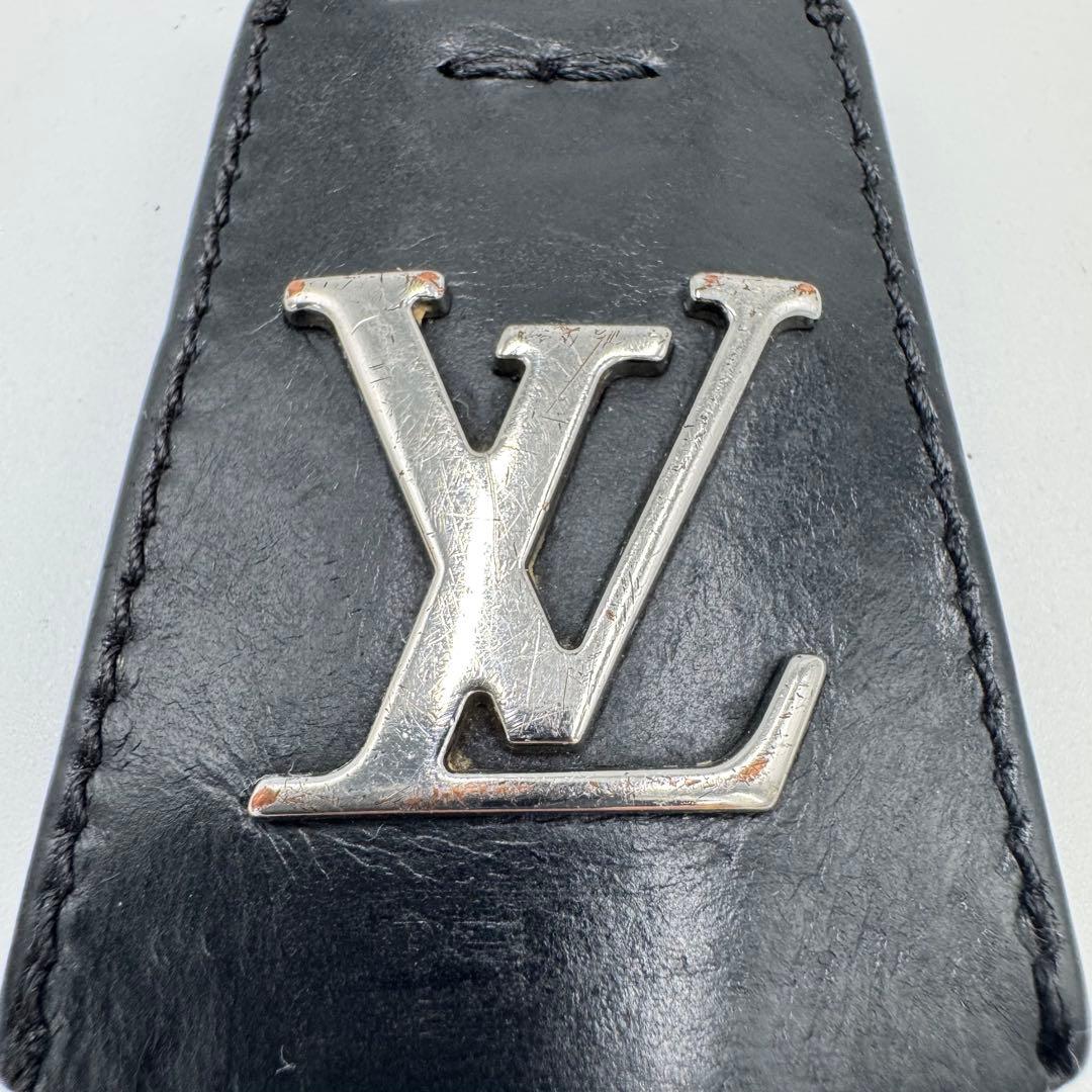 ルイヴィトン クロッシュクレ レザー キーリング バッグチャーム ブラック