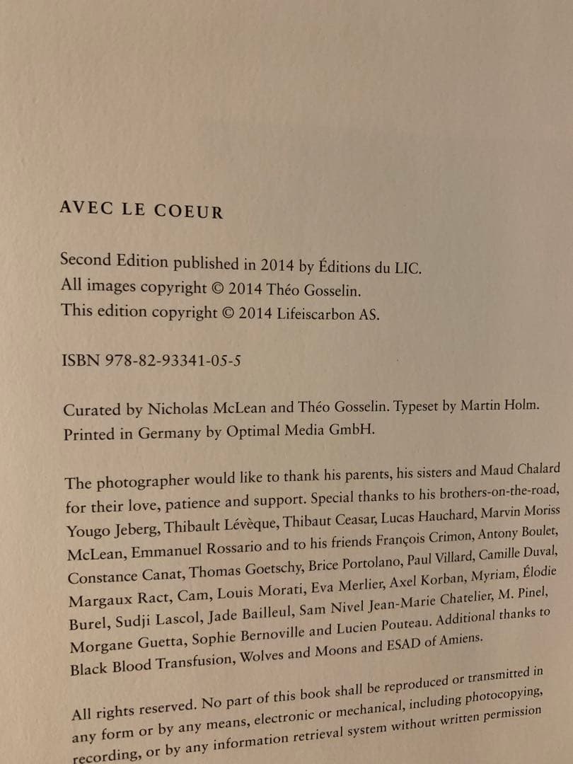 Theo Gosselin『AVEC LE COEUR』