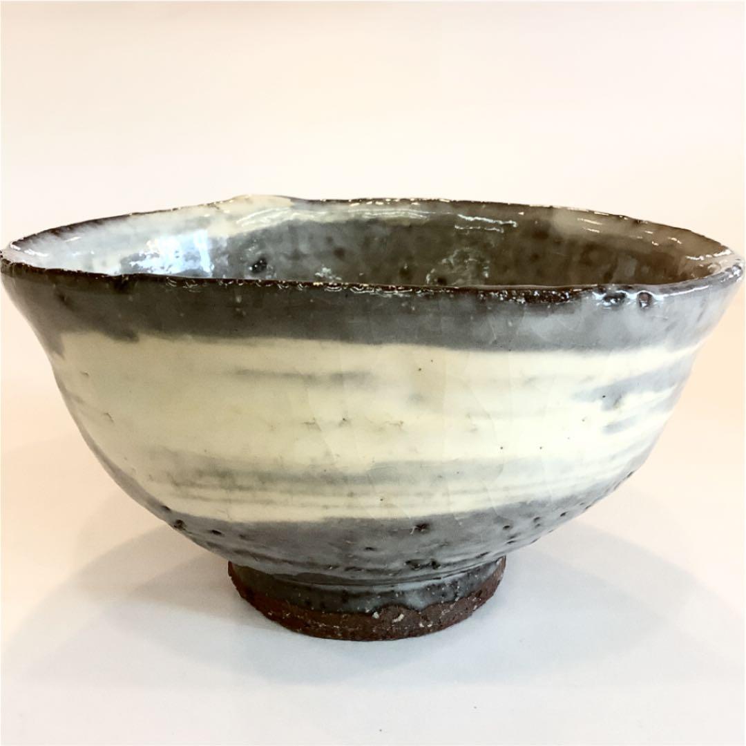 【茶道具】刷毛目　茶碗　四代　真清水蔵六