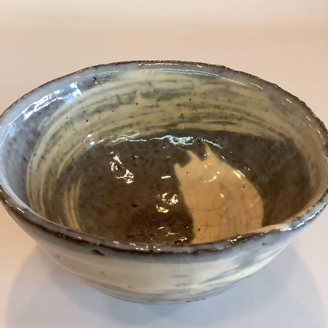 【茶道具】刷毛目　茶碗　四代　真清水蔵六