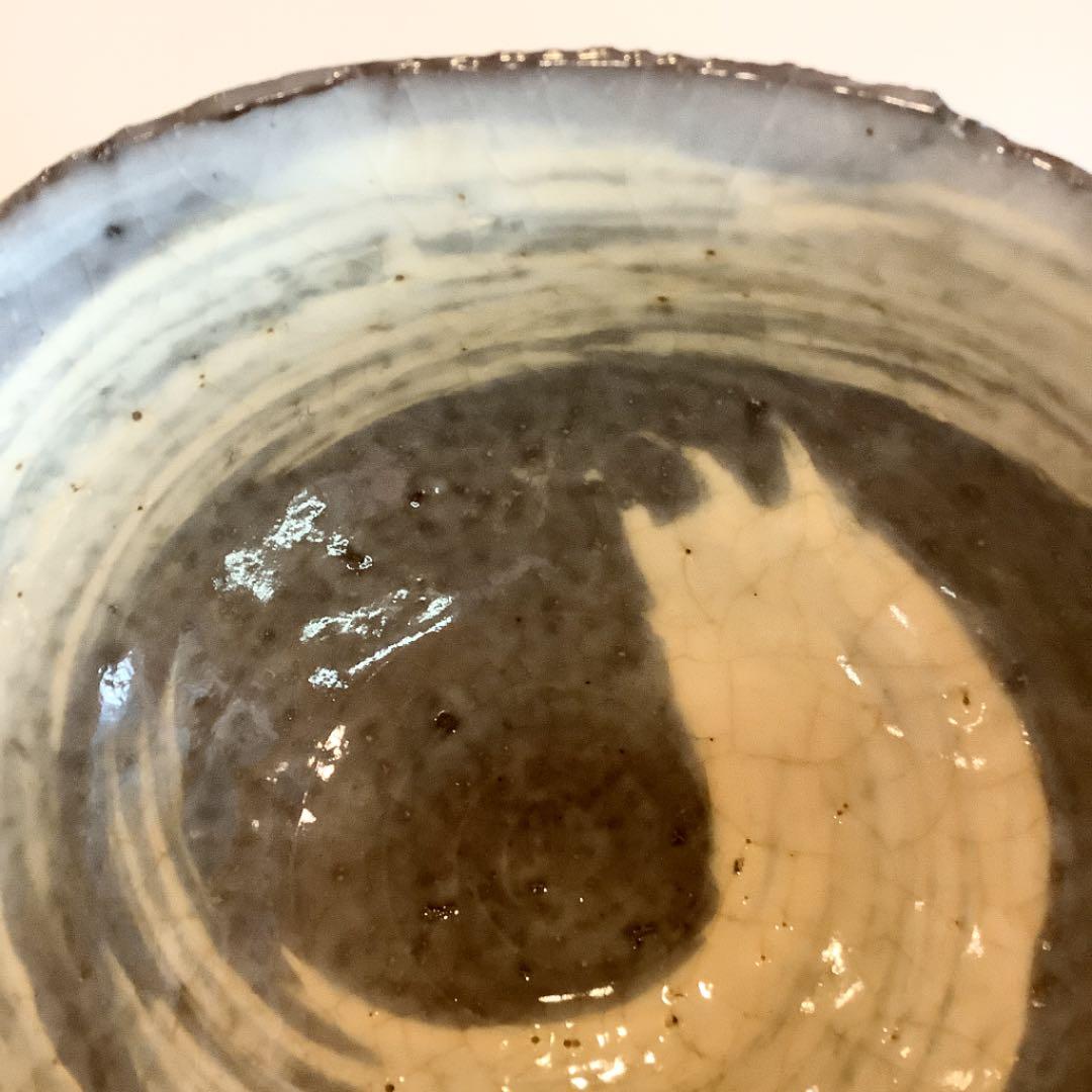 【茶道具】刷毛目　茶碗　四代　真清水蔵六