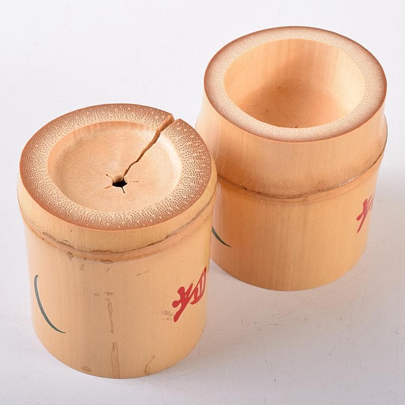 茶道具　古竹　雪月花　蓋置　一双　裏千家十四代淡々斎極め箱　V　R7979