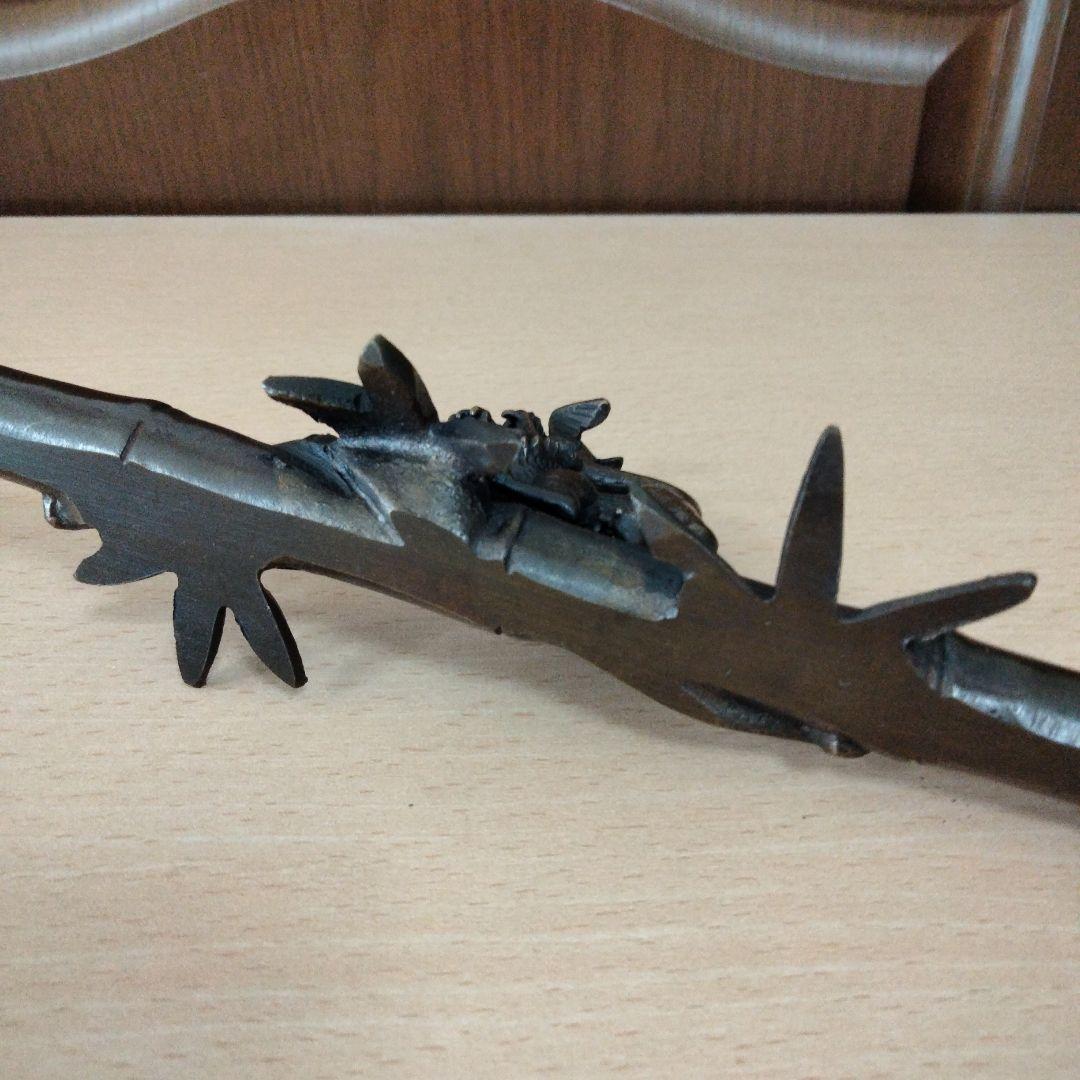 竹に虎 　青銅製文鎮　下尾治彦 　文鎮⑦