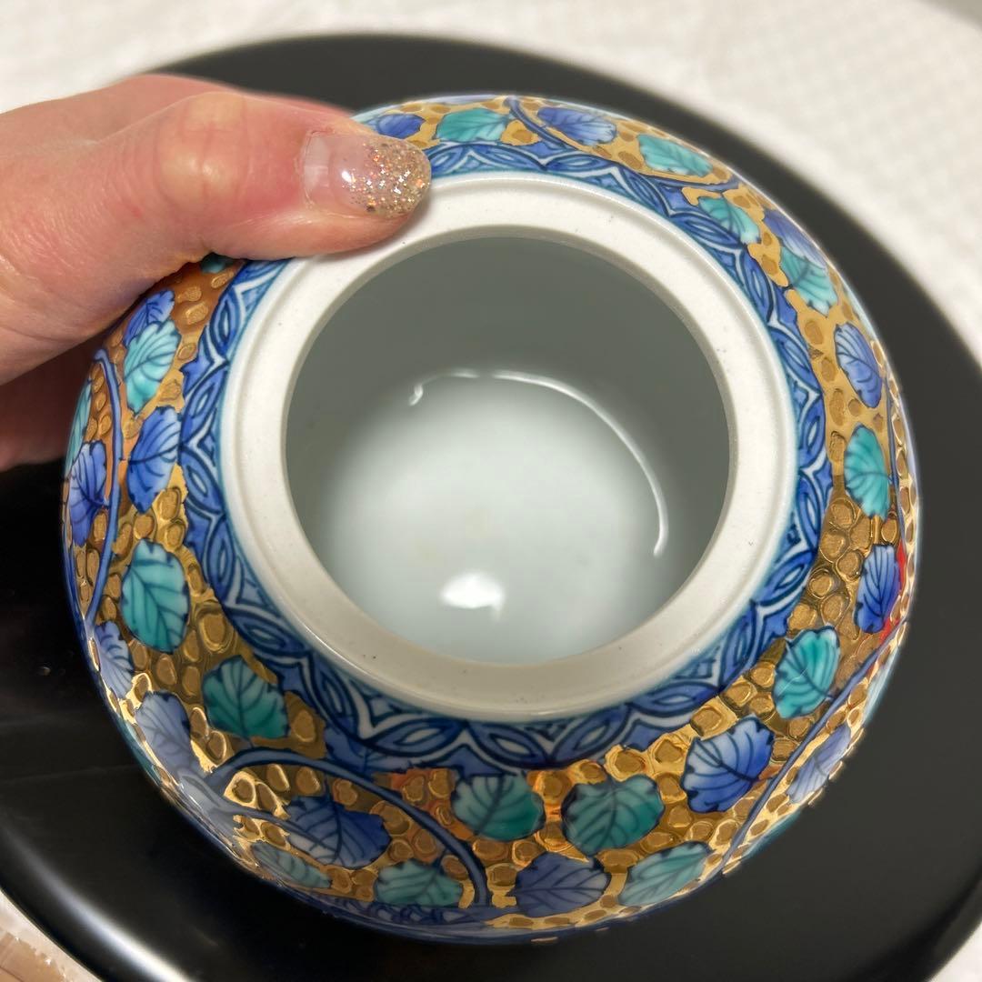 肥前有田焼　金彩鳳凰香炉　喜多川参天