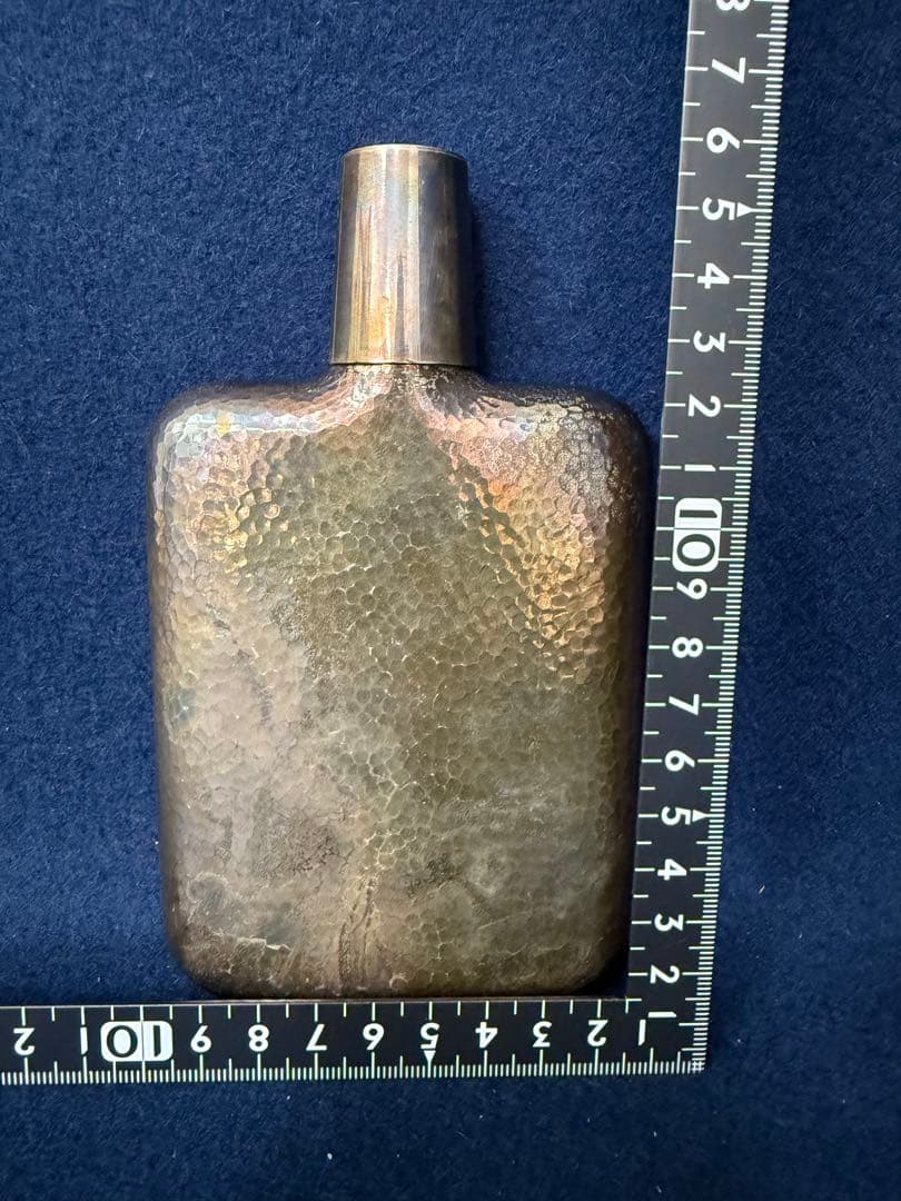 SILVER 刻印 シルバー 銀製 スキットル ウィスキーボトル 重さ189g