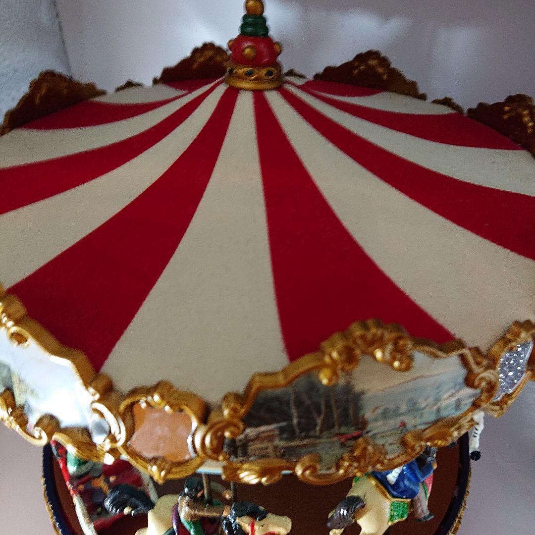 アメリカ☆ミスタークリスマス、メリーゴランドオルゴール☆ゴールドラベル