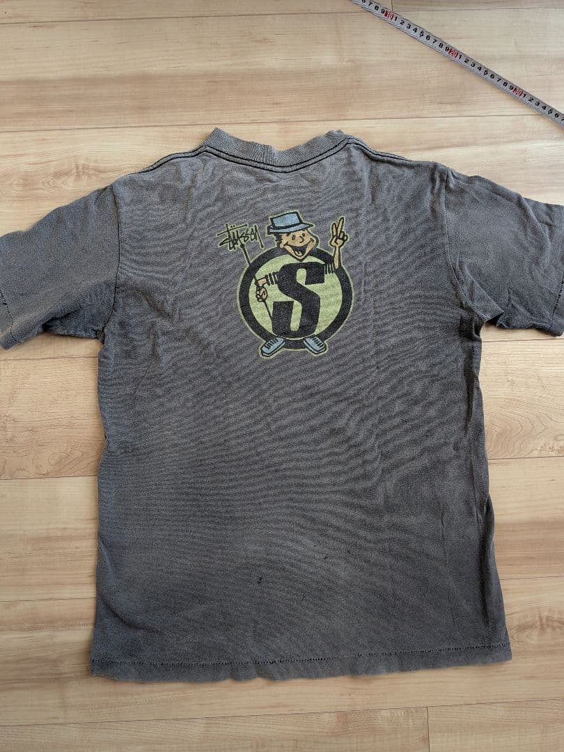 値下げ！Stussy 80s 後期 黒タグ グレー Tシャツ Mサイズ