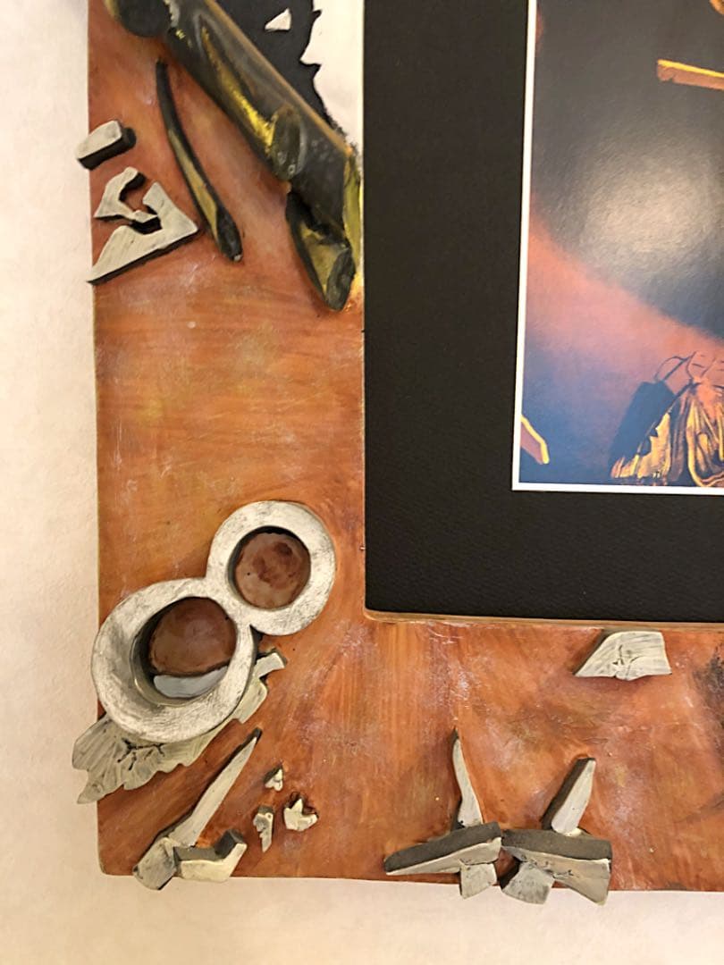 額装 絵画 希少 サルバトーリ ダリ風 レリーフ 木製縁 変額 処分価格