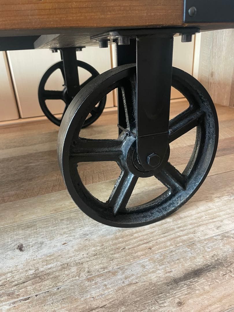 KNOT ANTIQUES ノットアンティークス ローテーブル 車輪