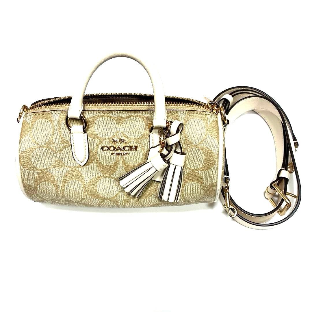 coach ミニ　ショルダー　ベージュホワイト　新品