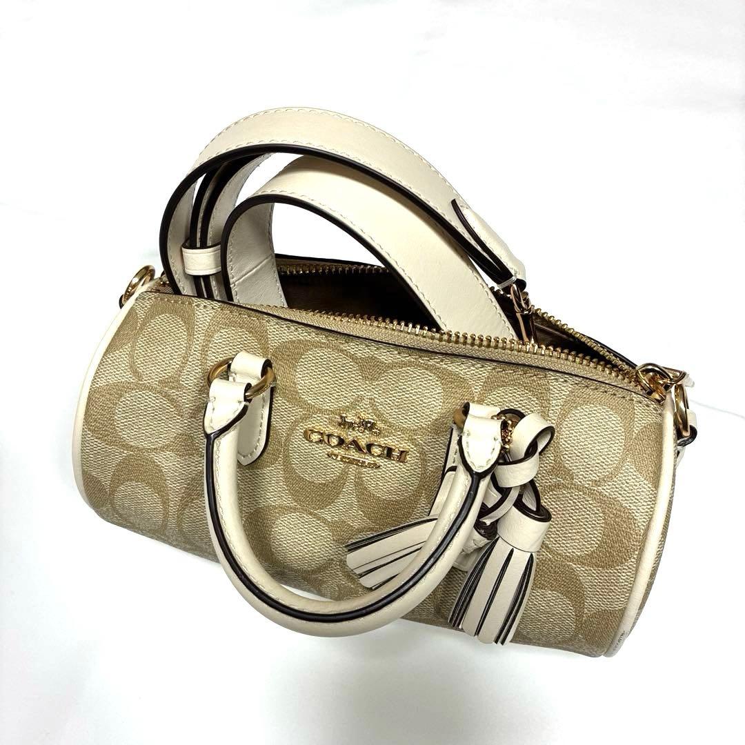 coach ミニ　ショルダー　ベージュホワイト　新品