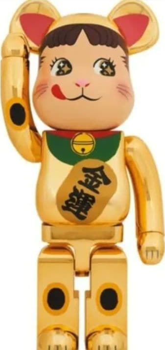 BE@RBRICK 招き猫 ペコちゃん 金運 金メッキ 1000％