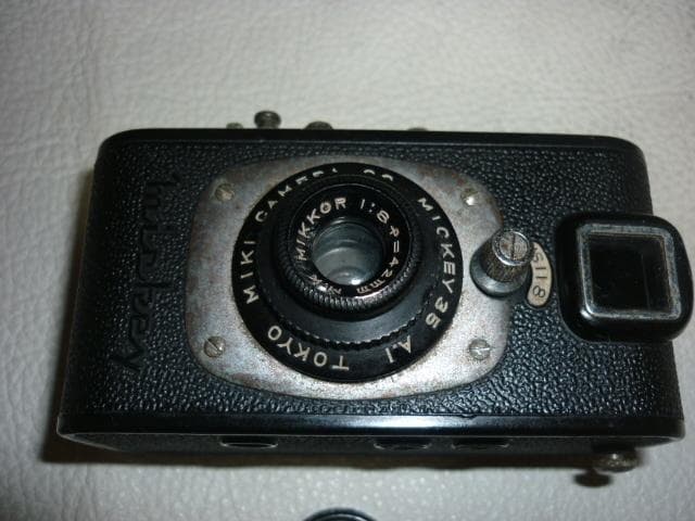 極希少 完動品 昭和25年◆ミッキー35 ベークライト豆カメラ ボルタ判35ｍｍ