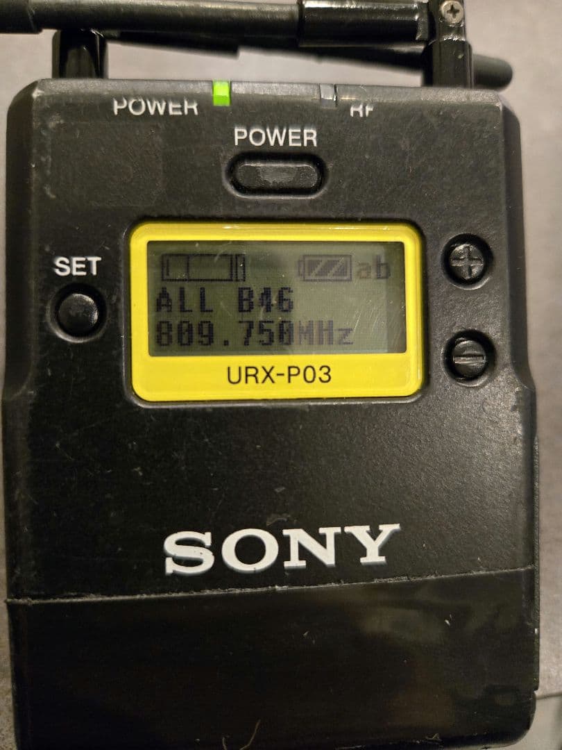 【SONY】ワイヤレスシステムマイクロフォンURX-P03×2台