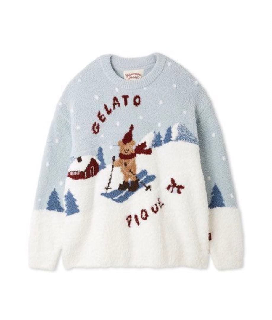 GELATO PIQUE HOLIDAYスキーベアジャガードプルオーバー ピケ