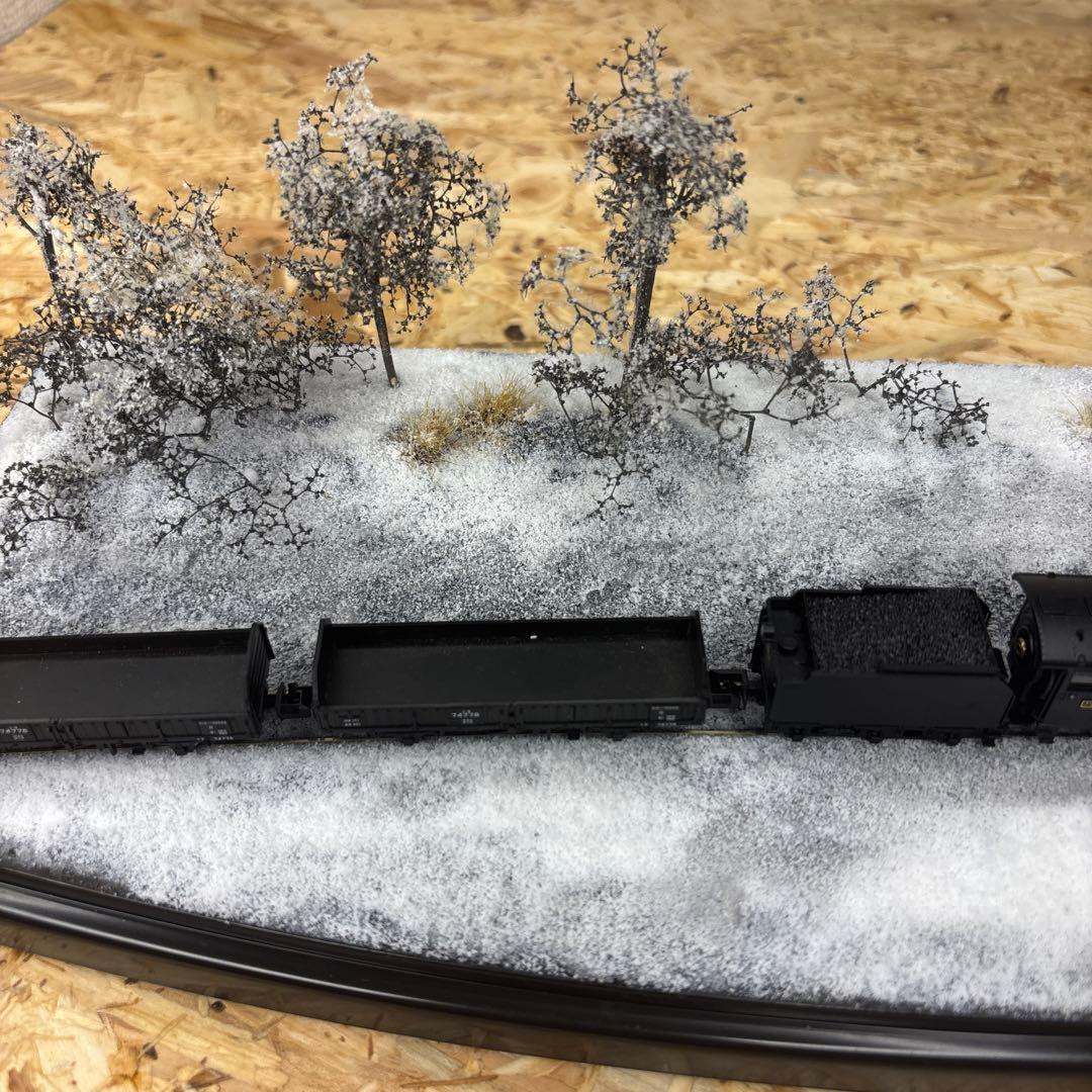 【ケースあり】N保管用ジオラマ「白雪の軌道」—静寂に佇む冬景色ベース—