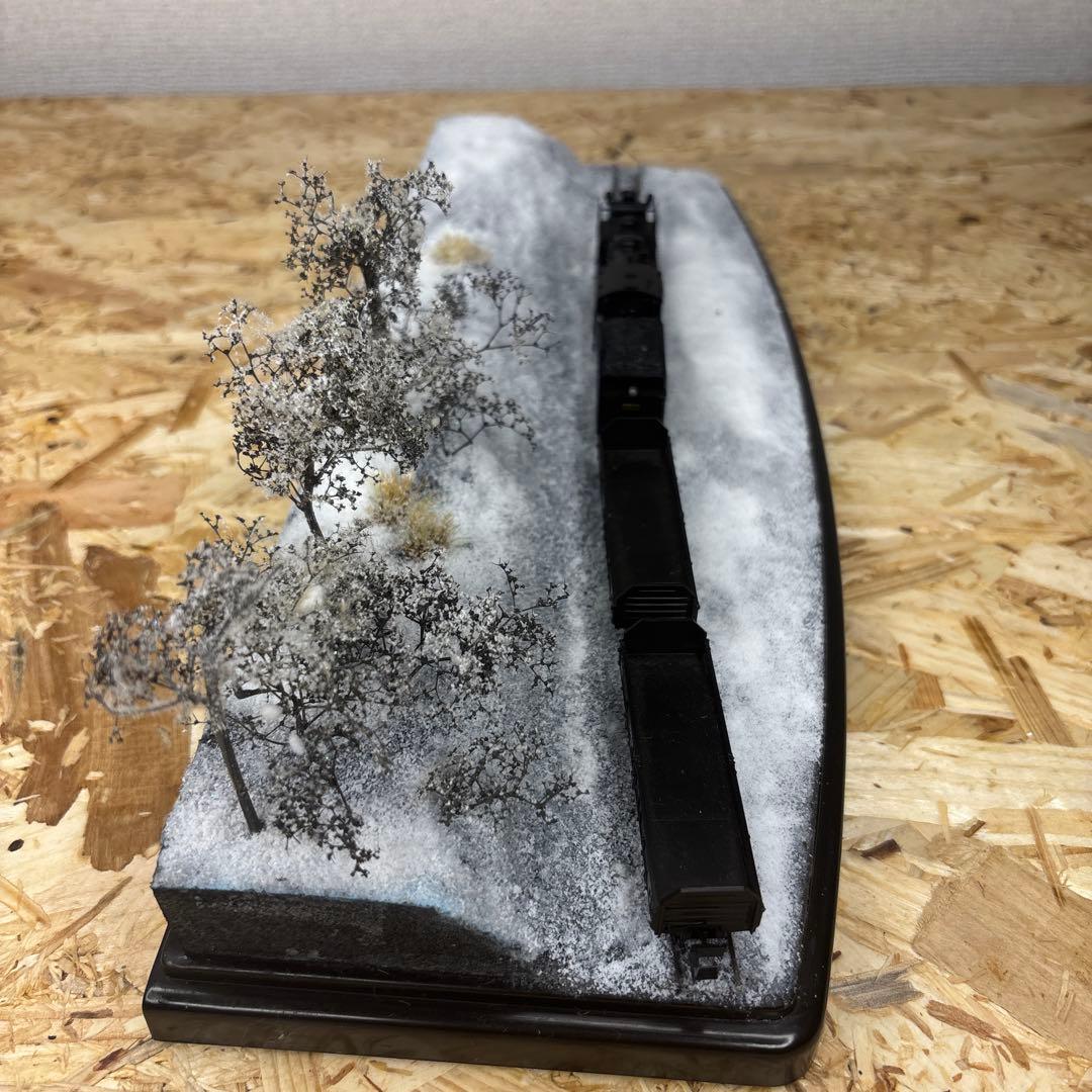 【ケースあり】N保管用ジオラマ「白雪の軌道」—静寂に佇む冬景色ベース—