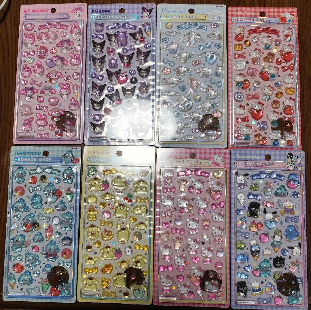 【正規品】ボンボンドロップシール　サンリオ　第2弾　8種類　フルコンプ