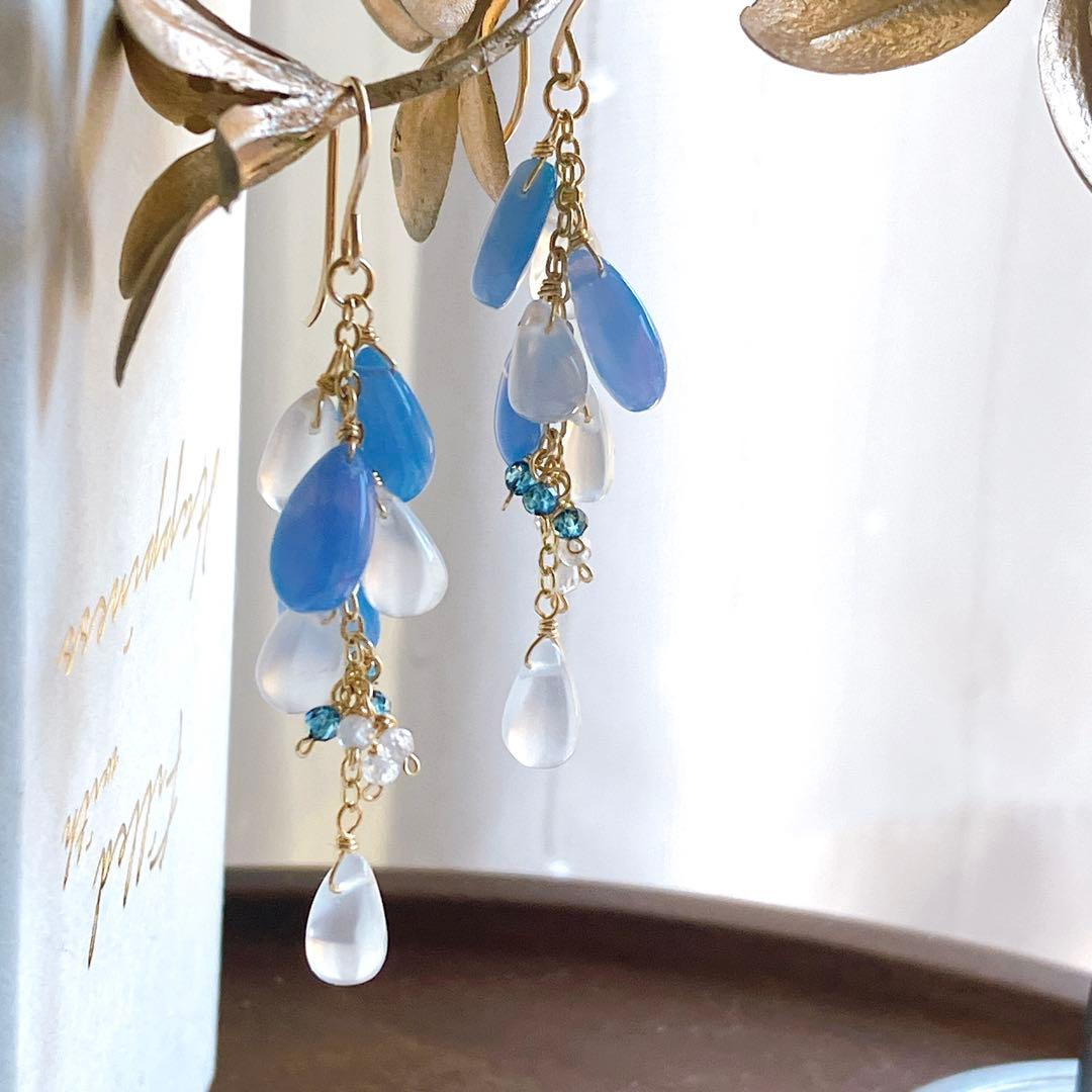 プルメリア◆ウォーターメロントルマリン ブレスレット✧14kgf