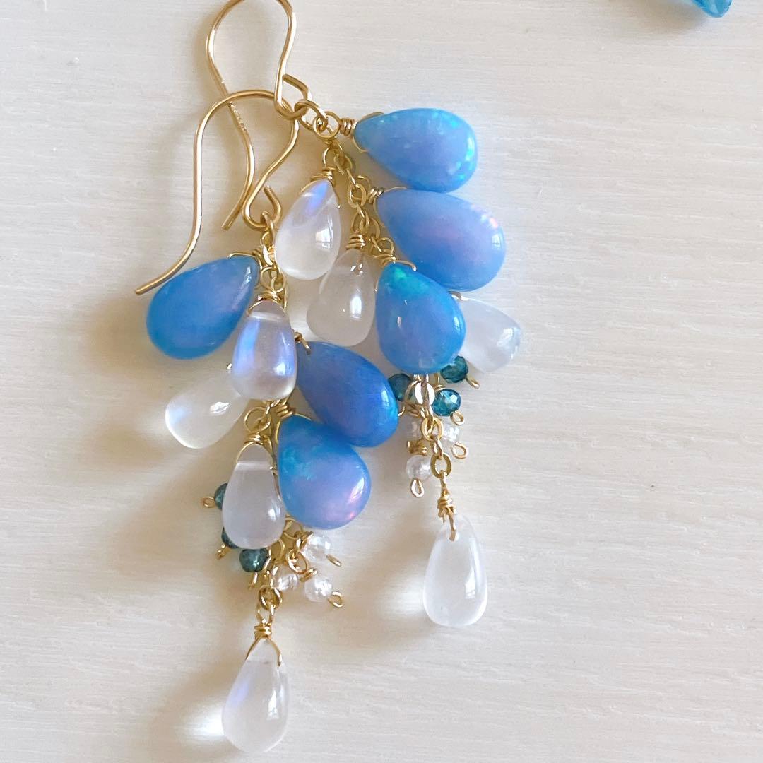 プルメリア◆ウォーターメロントルマリン ブレスレット✧14kgf