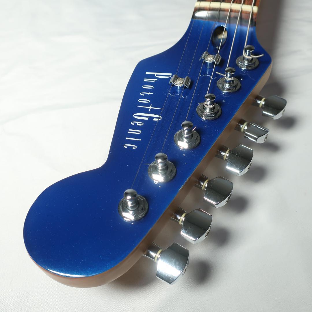美品 Photogenic ストラトタイプ エレキギター ブルー ケース付