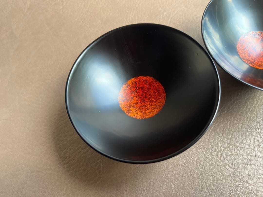 北岡省三作　漆　蒔絵盃　2点　ぐい呑　盃　漆芸作家　香川