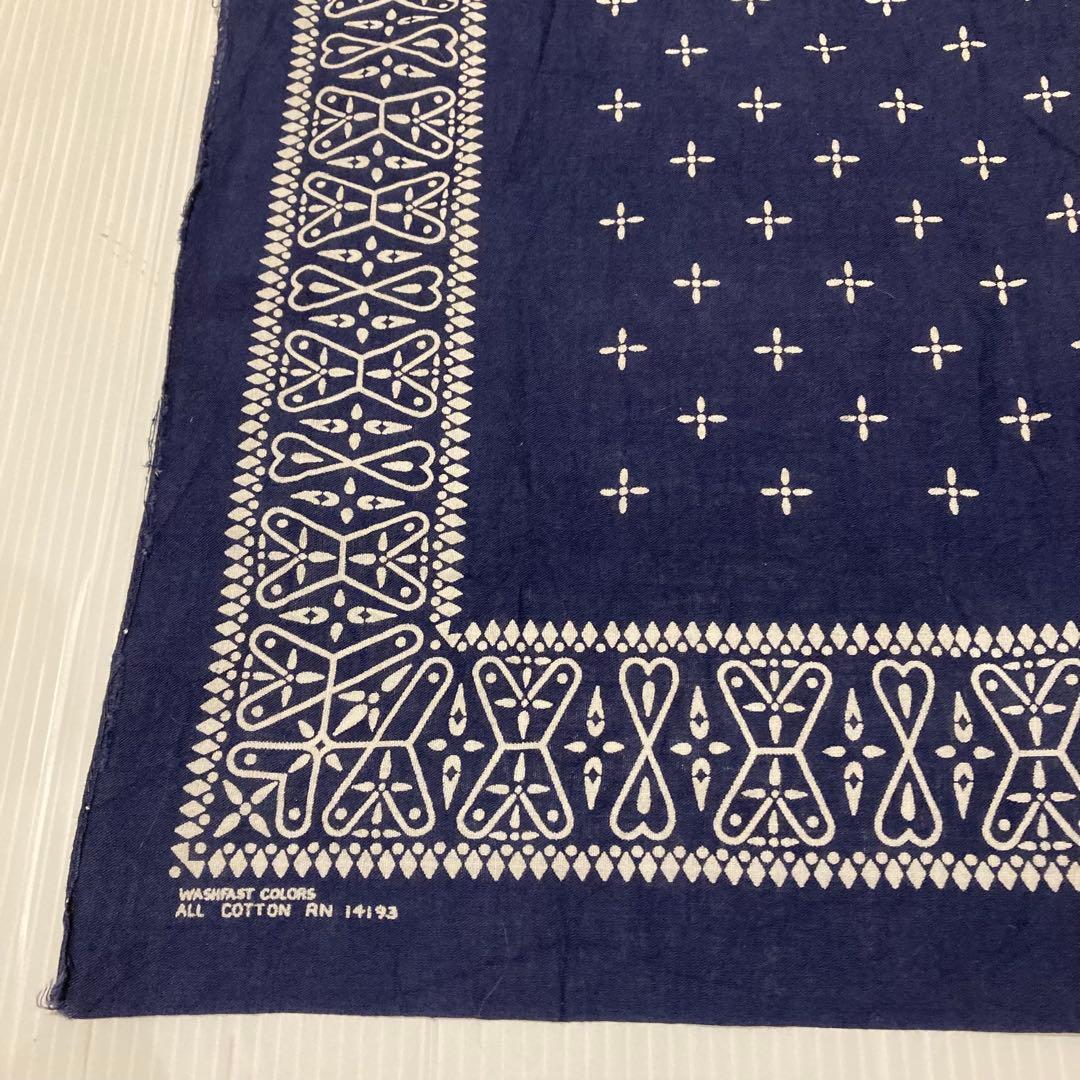 希少 60s 70s クロス柄 vintage バンダナ ビンテージ USA製