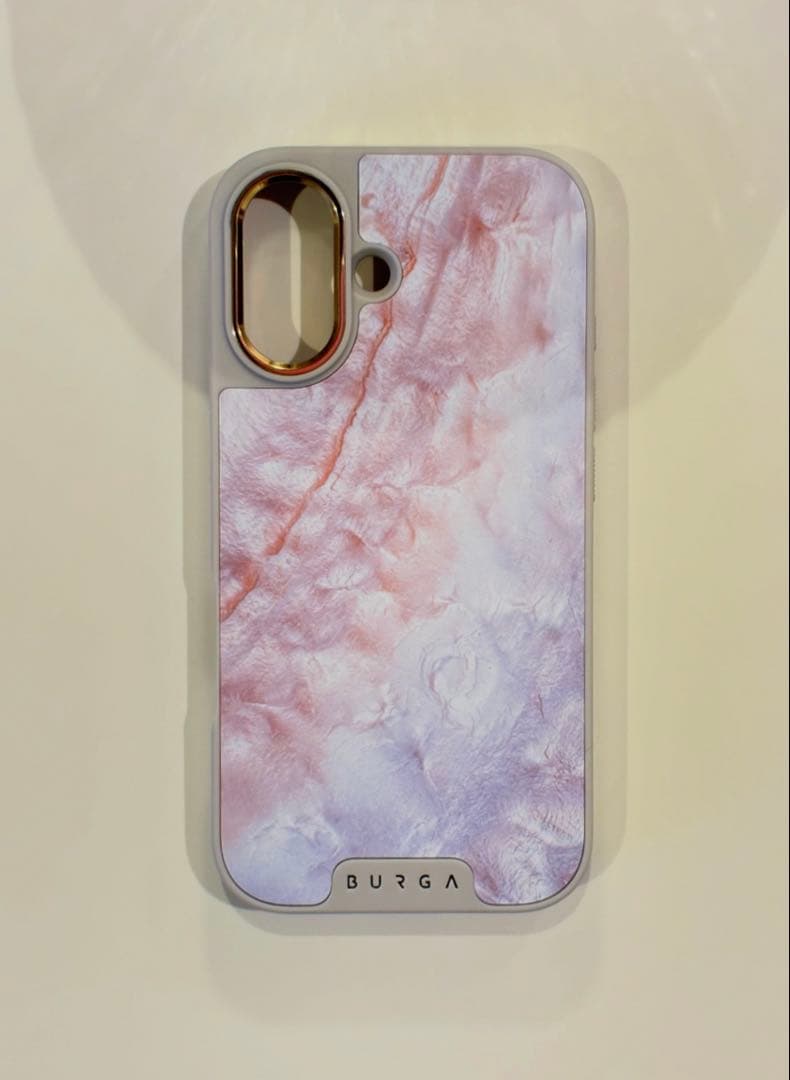 新品）BURGA マーブル模様 iPhone16ケース　高級ライン