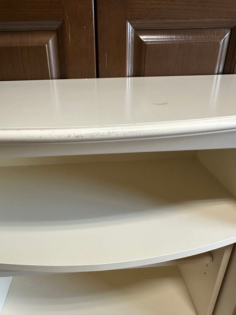 Kiyoka アンティーク　オフホワイト花柄キャビネット　チェスト