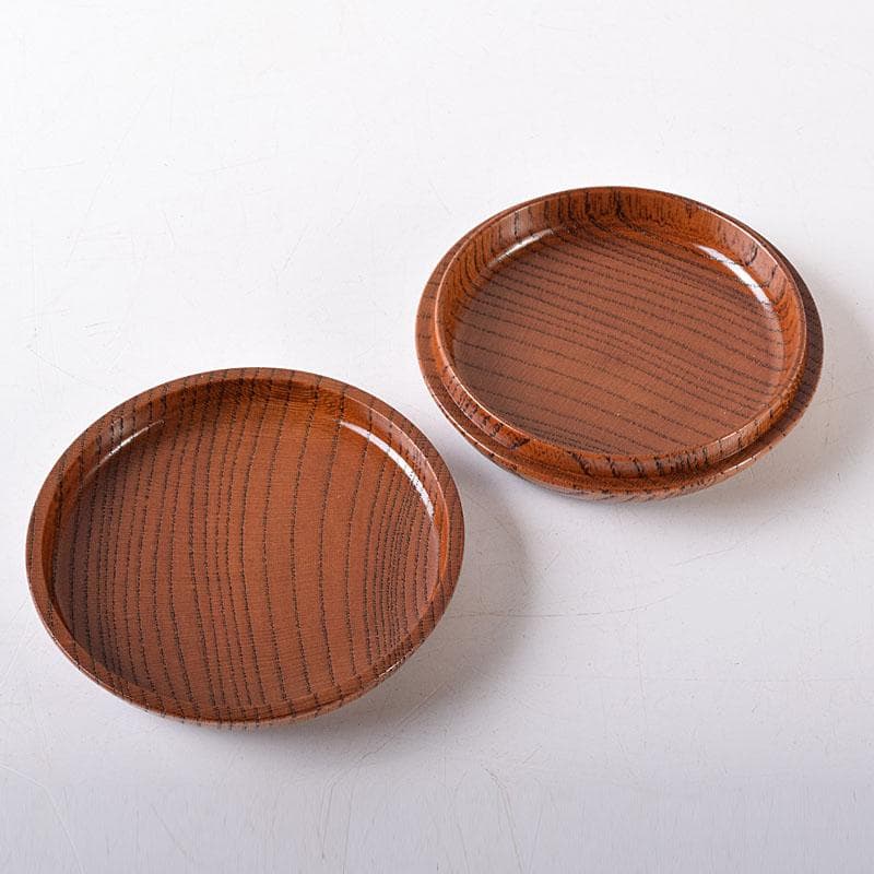 茶道具　川端近左作　太閤桐絵　欅拭漆香合　共布共箱　Ｖ　7703