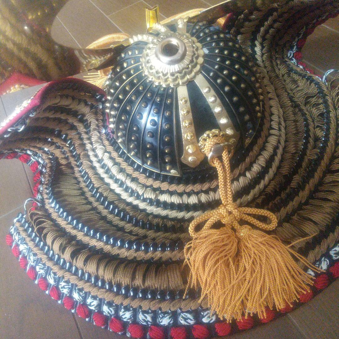 龍玉作 金箔押 兜飾り 戦国兜 五月人形