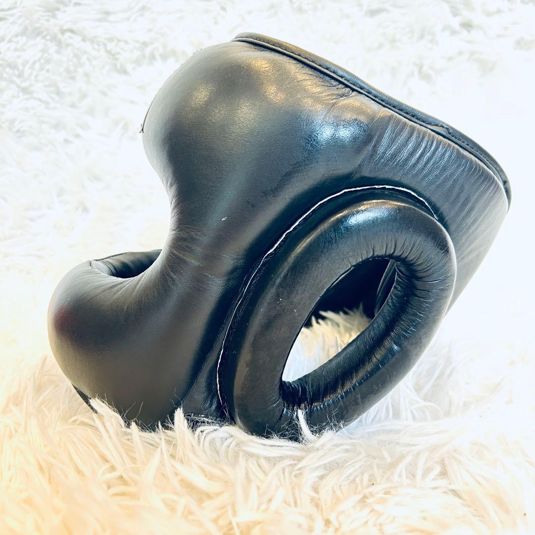 WINDY ウィンディ 本革製品M サイズ ヘッドギア　ヘッドガード　ブラック