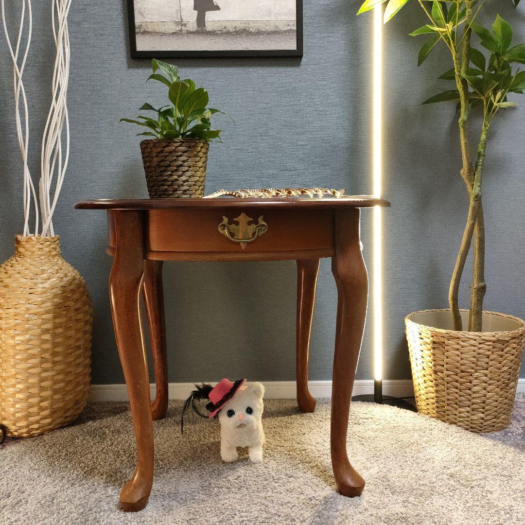 アンティーク調 サイドテーブル 装飾 猫脚